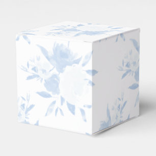 Caixa de Presentes de Pasta Azul Floral