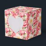 Caixa de Presentes para Festa de Peônias Rosa<br><div class="desc">A caixa de lembrancinhas para festa é mostrada com uma linda estampa floral de peônias rosa. 
Personalize este item ou compre como está.
Dica: Basta adicionar seus ótimos presentes e adicionar uma fita festiva.



Imagem Licenciada</div>