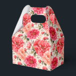 Caixa de Presentes para Festa de Peônias Rosa<br><div class="desc">Caixa de favores de festa é mostrada com uma bela estampa floral de peônias rosa. 
Personalize este item ou compre como está.
Dica: Basta adicionar seus ótimos presentes e adicionar uma fita festiva.



Imagem Licenciada</div>