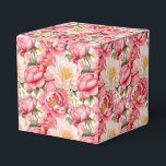 Caixa de Presentes para Festa de Peônias Rosa<br><div class="desc">A caixa de lembrancinhas para festa é mostrada com uma linda estampa floral de peônias rosa. 
Personalize este item ou compre como está.
Dica: Basta adicionar seus ótimos presentes e adicionar uma fita festiva.



Imagem Licenciada</div>