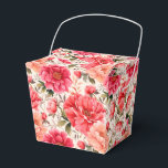 Caixa de Presentes para Festa de Peônias Rosa<br><div class="desc">A caixa de lembrancinhas para festa é mostrada com uma linda estampa floral de peônias rosa.
Personalize este item ou compre como está.
Dica: Basta adicionar seus ótimos presentes e adicionar uma fita festiva.
Imagem Licenciada</div>