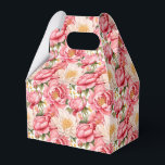 Caixa de Presentes para Festa de Peônias Rosa<br><div class="desc">A caixa de lembrancinhas para festa é mostrada com uma linda estampa floral de peônias rosa.
Personalize este item ou compre como está.
Dica: Basta adicionar seus ótimos presentes e adicionar uma fita festiva.
Imagem Licenciada</div>