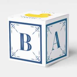 Caixa de presentes sofisticada do Bloco de Bebê Az
