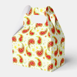 Caixa de presentes verde-creme da estrela de natal