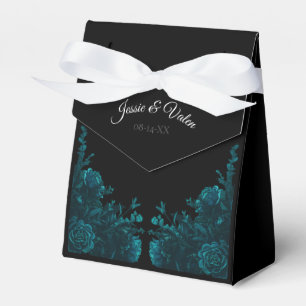Caixa de Rosas de Teal Negro