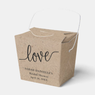 Caixa de Saída Personalizada Rustic Kraft Love