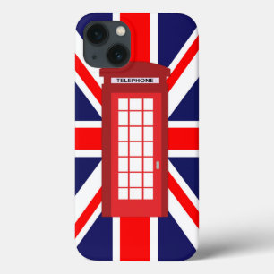 Caixa de telefone britânica bandeira de Union Jack