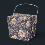 Caixa de Tratamento de Favor Floral<br><div class="desc">A caixa de tratamento favorita do partido é mostrada com um adorável impressão floral multicolorido roxo. Personalize este item ou comprar como está. Dica: Apenas adicione as guloseimas de excelente e adicione uma fita festiva. Imagem licenciada</div>