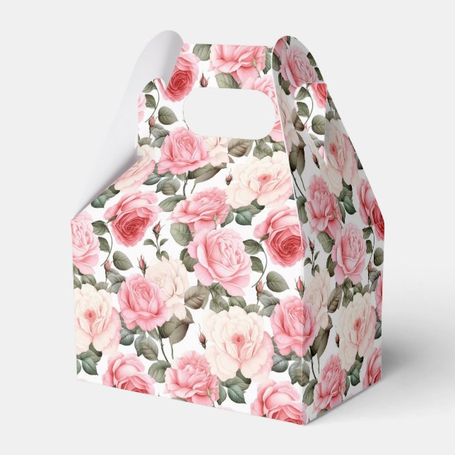 Caixa de Tratamento de Festa de Rosas Rosa (Frente)