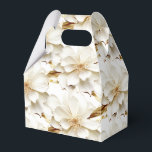 Caixa de Tratamento de Partes<br><div class="desc">A caixa de favor do partido é mostrada em um bonito marfim e impressão floral de ouro. Personalize este item e adicione-o ou comprar conforme mostrado. Dica: adicione um adesivo com nomes e adicione uma fita bonito. Dica de Imagem Licenciada: Basta adicionar suas guloseimas de excelente e adicionar alguma fita...</div>
