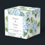 Caixa de Tratamento do Partido da Impressão Hydran<br><div class="desc">A caixa de favor do partido é mostrada com um impressão floral hydrangea. Personalize este item e altere o texto do exemplo para o seu. Dica: Apenas adicione as guloseimas de excelente e adicione uma fita festiva. Imagem licenciada</div>