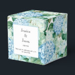 Caixa de Tratamento do Partido da Impressão Hydran<br><div class="desc">A caixa de favor do partido é mostrada com um impressão floral hydrangea. Personalize este item e altere o texto do exemplo para o seu. Dica: Apenas adicione as guloseimas de excelente e adicione uma fita festiva. Imagem licenciada</div>