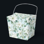 Caixa de Tratamento do Partido Floral Branco<br><div class="desc">A caixa de favor da festa é mostrada com um adorável impressão floral branco. Personalize este item ou comprar como está. Dica: Apenas adicione as guloseimas de excelente e adicione uma fita festiva. Imagem licenciada</div>