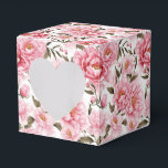 Caixa de Tratamento do Partido Impressão das Peôni<br><div class="desc">A caixa de favoritos do partido é mostrada com um adorável impressão floral de peões cor-de-rosa. Personalize este item ou comprar como está. Dica: Apenas adicione as guloseimas de excelente e adicione uma fita festiva. Imagem licenciada</div>
