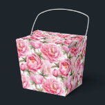 Caixa de Tratamento do Partido Impressão das Peôni<br><div class="desc">A caixa de favoritos do partido é mostrada com um adorável impressão floral de peões cor-de-rosa. Personalize este item ou comprar como está. Dica: Apenas adicione as guloseimas de excelente e adicione uma fita festiva. Imagem licenciada</div>