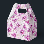 Caixa de Tratamento do Partido Orchids<br><div class="desc">A caixa de favoritos do partido é mostrada com uma adorável impressão floral de orquídeas roxas. Personalize este item ou comprar como está. Dica: Apenas adicione as guloseimas de excelente e adicione uma fita festiva. Imagem licenciada</div>
