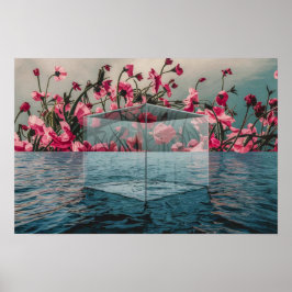 Caixa de Vidro Azul Poster Impressão Wall Art