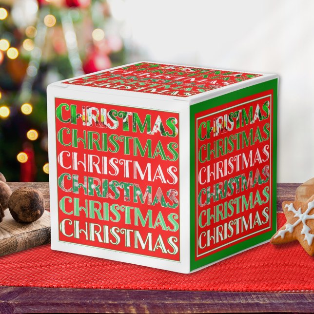 Caixa de Vinho Verde de Natal Festivo Vermelho (Criador carregado)