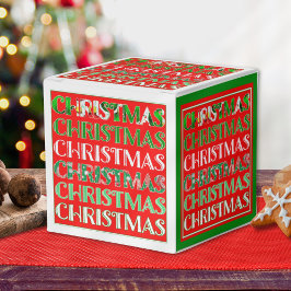 Caixa de Vinho Verde Natal Vermelho Festivo