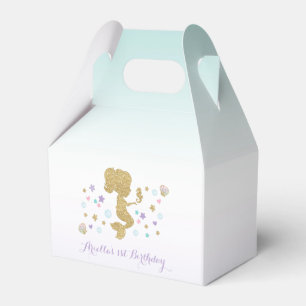 Caixa do favor de festa de aniversário da sereia