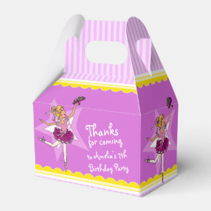 Caixa do favor do aniversário das meninas do roxo