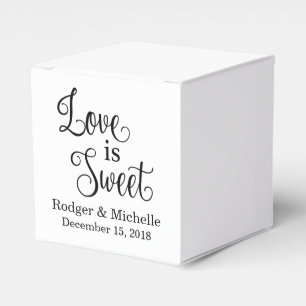 Caixa do favor do casamento - o amor é doce