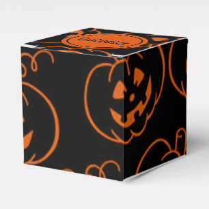 Caixa do favor do cubo da Jack-O-Lanterna das