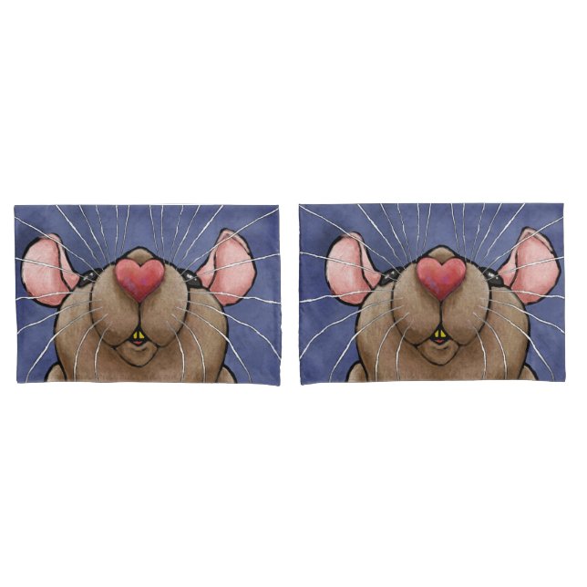 Caixa do travesseiro do coração do rato (Frente - conjunto)