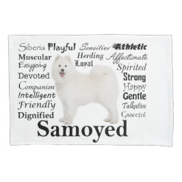 Caixa do travesseiro dos traços do Samoyed