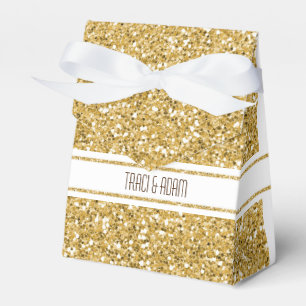 Caixa Dourado de brilho - Champagne & candelabro