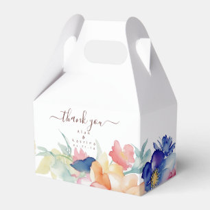 Caixa Gable de Favor de Casamento Floral de Flor S