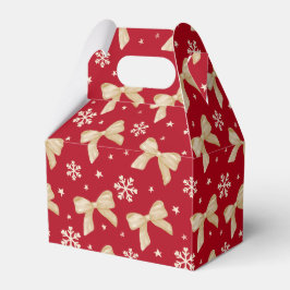 Caixa Gable de Favor de Festa Vermelha com Padrão