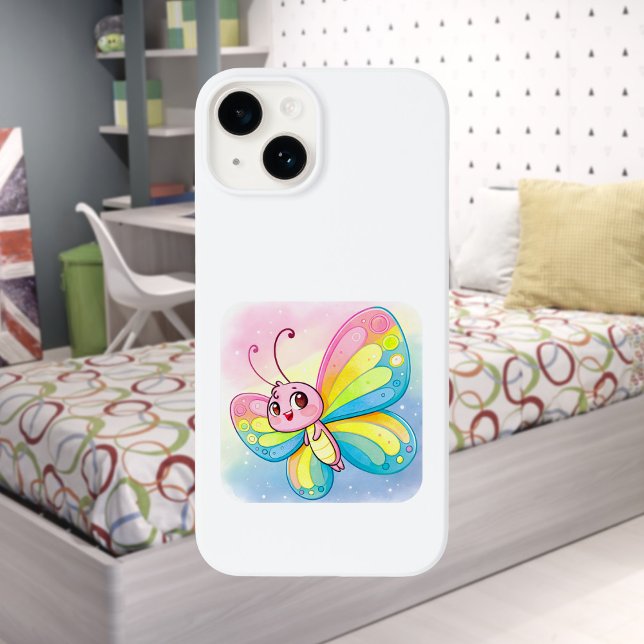 Caixa iPhone / iPad com borboleta Rainbow (Criador carregado)