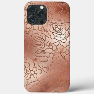 Caixa iPhone/iPad com padrão Dourado rosa