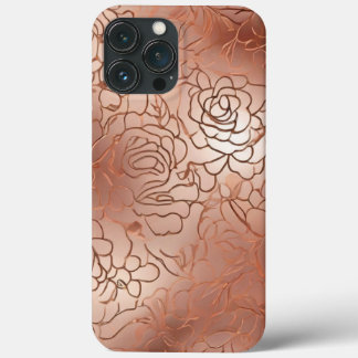 Caixa iPhone/iPad com padrão Dourado rosa