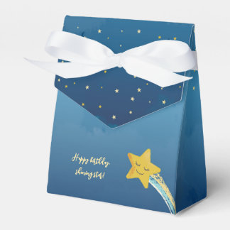 Caixa marinho Azul Dourado Brilhante Pequena Estre