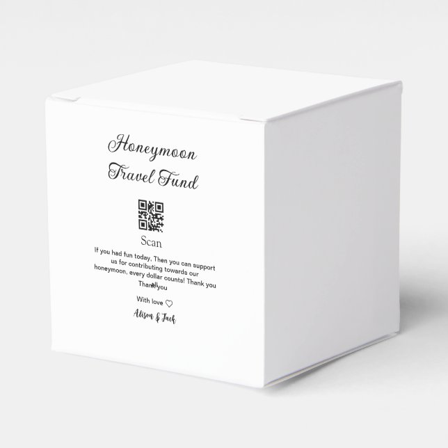 Caixa para lua de mel, leia o código QR e adicione (Frente)