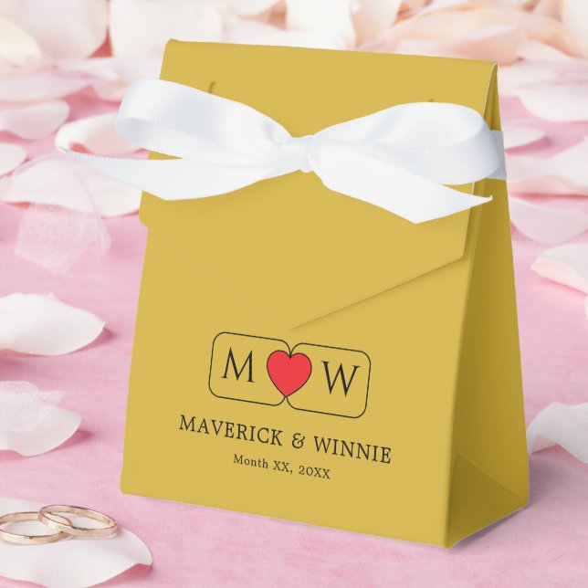 Caixa Pequena de Favor em Tenda Dourada Metálica p (Casamento)