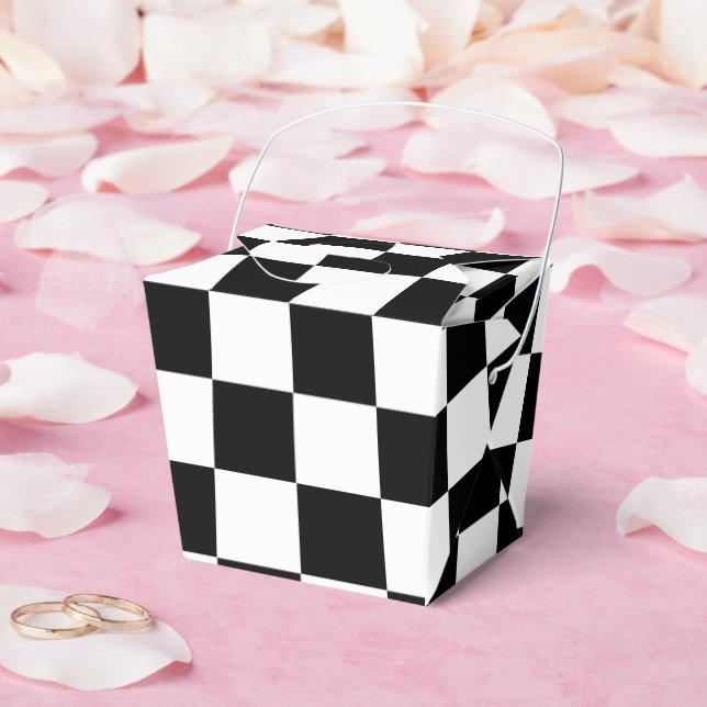 Caixa Pequena para Take Out com Padrão de Quadrado (Casamento)