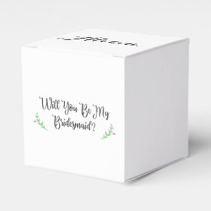 Caixa personalizada da proposta da dama de honra
