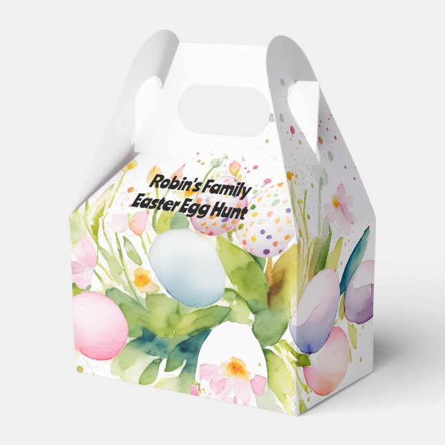 Caixa Personalizada de Caça de Ovos de Páscoa (Frente)