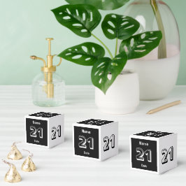Caixa Personalizada de Favor do aniversário de 21 