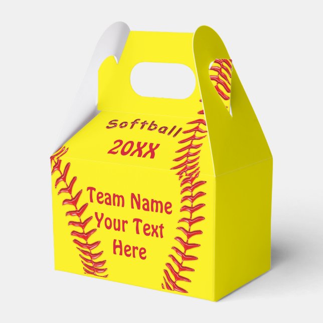 Caixa Personalizada de Favor do Softball com o TEX (Frente)