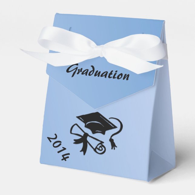Caixa Personalizada de Lembrança de Formatura Azul (Frente)