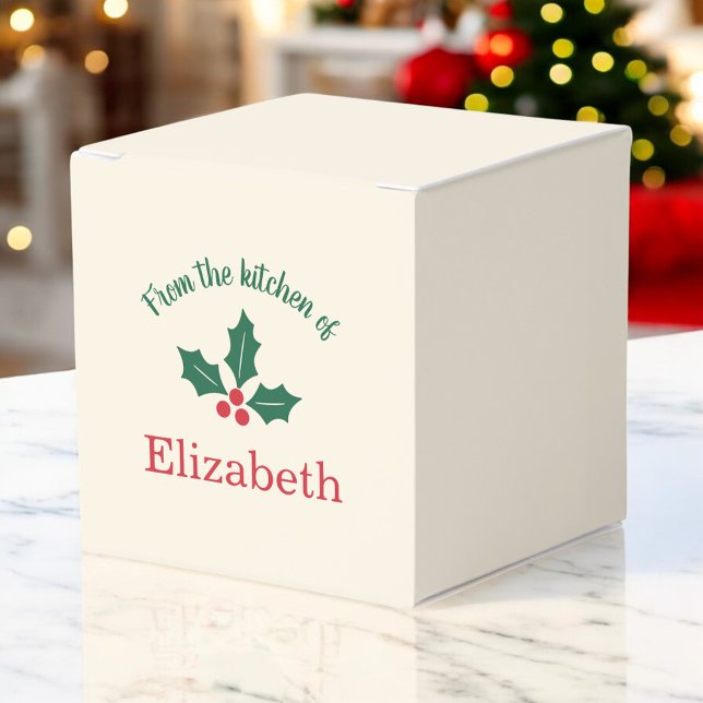 Caixa Personalizada de Natal Cozinha Festa de Nata (Criador carregado)