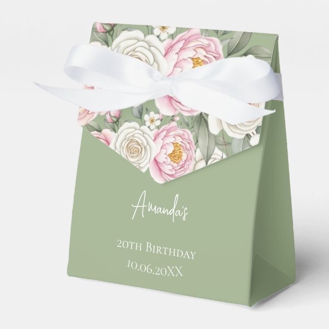 Caixa Personalizada de Presente de Aniversário Flo (Frente)