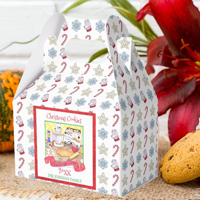 Caixa Personalizada de Troca de Cookies de Natal (Criador carregado)
