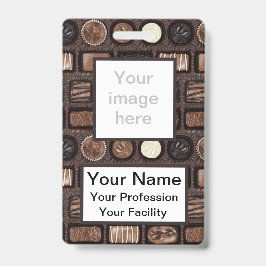 Caixa Personalizada do Crachá Chocolates