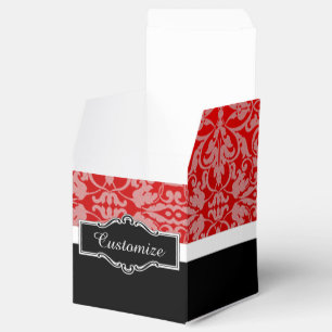 Caixa preta & branca vermelha personalizada do