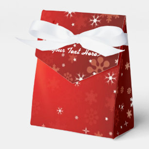 Caixa vermelha e branca do favor do Natal dos
